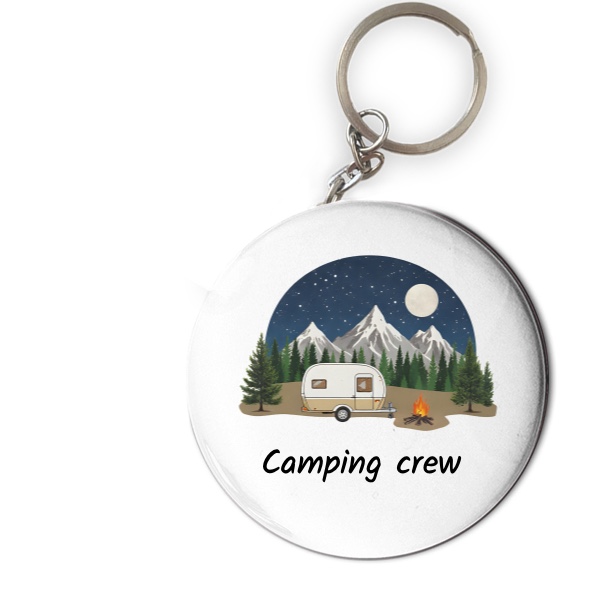 Prívesok s otváračom s potlačou Camping crew 