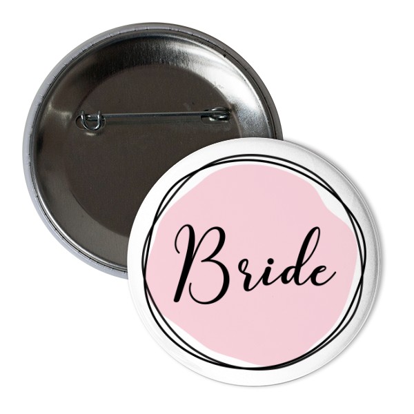 Odznak  s potlačou Bride odznak