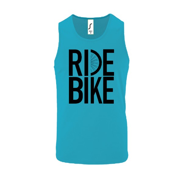 Pánske funkčné tielko s potlačou Ride Bike black