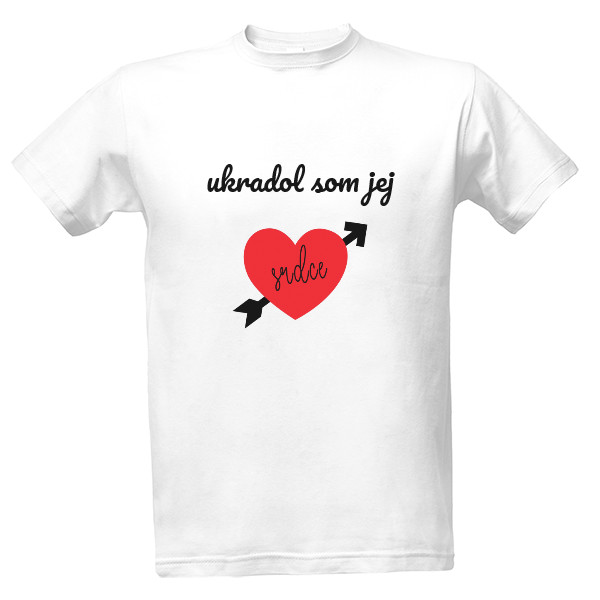 Tričko s potlačou Ukradol som jej srdce